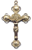 Rosary Crucifixes: Roses (Size 7) 14kt*