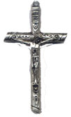 Rosary Crucifixes : Silver Colored: Rugged (Size 6) SP