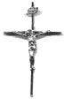Rosary Crucifixes : Sterling Silver: Straight (Size 5) SS