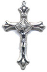Rosary Crucifixes : Silver Colored: Teardrop (Size 5) SP