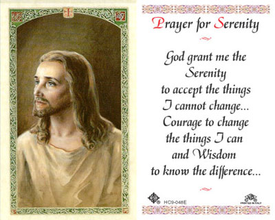 Holy Cards: Prayer for Serenity