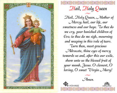 Holy Cards: Hail Holy Queen