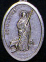 Religious Saint Holy Medal : Silver Colored: St. Martha OX Saint Medal