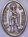 Religious Saint Holy Medal : Silver Colored: St. Martin De Porres OX Medal