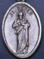 Religious Saint Holy Medal : Silver Colored: St. Peter OX Saint Medal