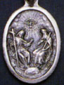Religious Saint Holy Medal : Silver Colored: Trinity OX Medal