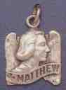 Religious Saint Holy Medal : Sterling Silver: Gospel of Matthew SS* Mdl