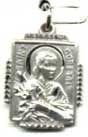 Religious Saint Holy Medal : Sterling Silver: St. Goretti (Rectangular) SS M
