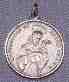 Religious Saint Holy Medal : Sterling Silver: St. Francis of Assisi (Round)