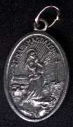 Religious Saint Holy Medal : Silver Colored: St. Mary Magdalene OX Medal