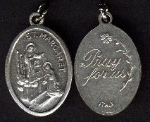 Religious Saint Holy Medal : Silver Colored: St. Margaret OX medal Medal