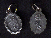 Religious Saint Holy Medal : Silver Colored: Our Lady of Fatima OX brc. mdl