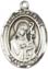 Religious Saint Holy Medal : Sterling Silver: St. Gertrude of Nivelles SS Md