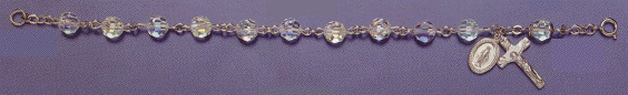 Pre-made Rosary Bracelets: Crystal Rosary Bracelet