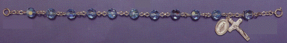 Items related to Joan of Arc: Rosary Bracelet - Aqua
