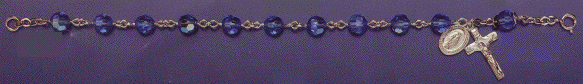Pre-made Rosary Bracelets: Rosary Bracelet - Sapphire