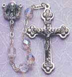 Rosary Necklaces: Rosary 7mm Crystal