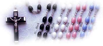 Rosaries: Rosary Blue Plastic Bead