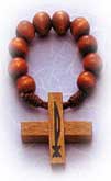 Rosary Rings: Natural Wood Rosary Ring