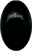 Bulk Beads: Wd Black Oval 9x6mm