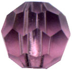 Crystal Beads: Round Amethyst Crystal 6mm