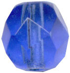 Glass Beads: Cz FP Sapphire Glass 6mm