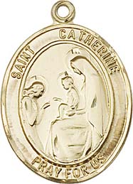 Religious Medals: St. Catherine GF Saint Medal