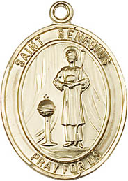 St. Genesius GF Saint Medal
