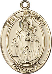 Religious Medals: St. Nicholas GF Saint Medal