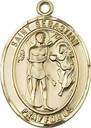 Religious Medals: St. Sebastian GF Saint Medal