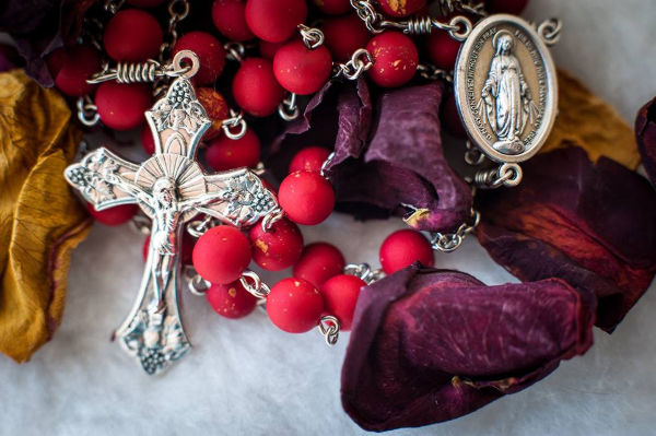 Handmade Rose Petal Rosary Beads